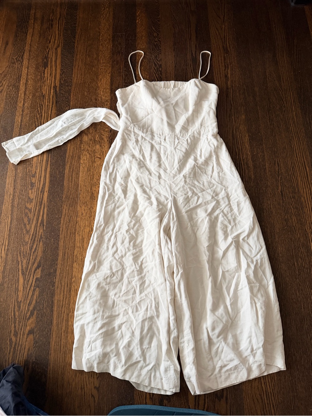 White Spaghetti Strap Wide-Leg jumper 10